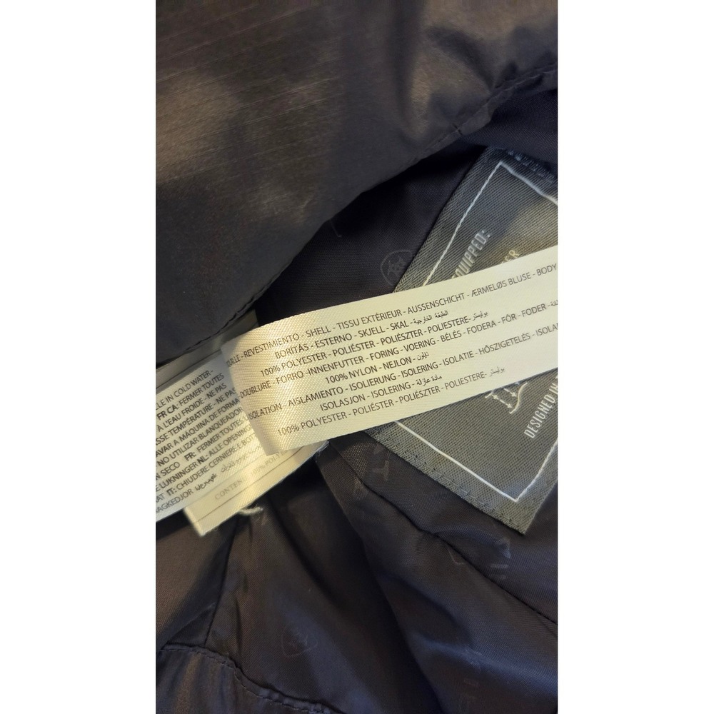 Ariat Tek Womens Black Insulated Hooded Puffer Vest Asymmetric Zip Medium - Picture 8 of 8